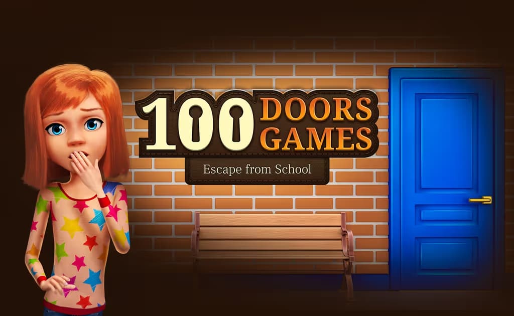 100 Doors Games: Escape from School logo