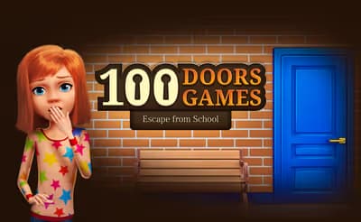 100 Doors Games: Escape from School logo
