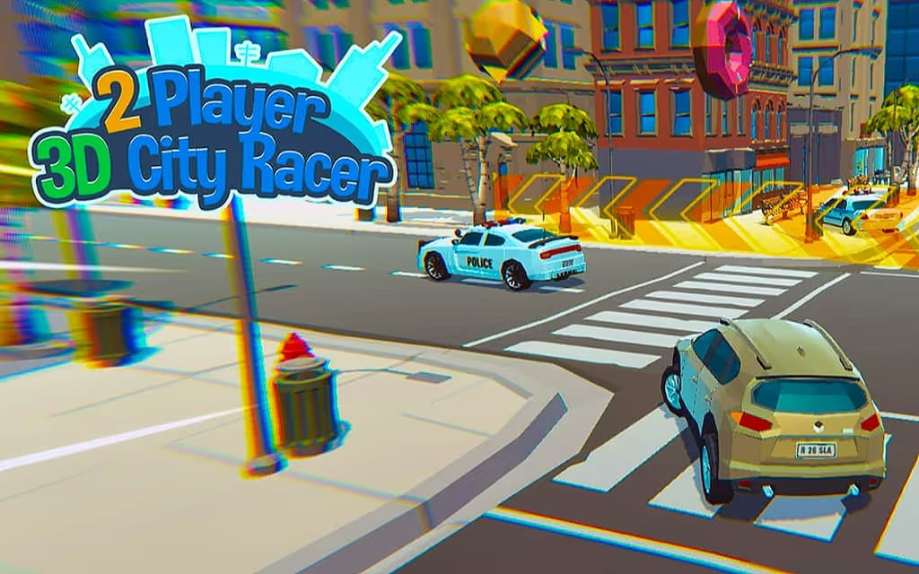 2 Player 3D City Racer logo