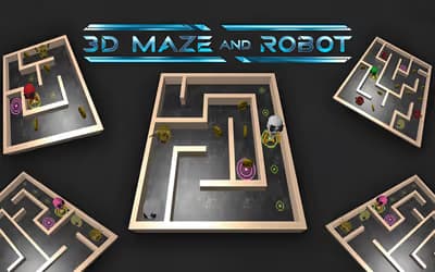 3D Maze And Robot logo