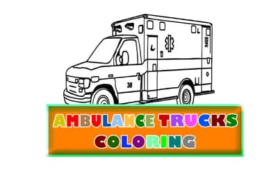 Ambulance Trucks Coloring logo