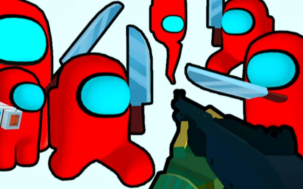 Among Shooter Kill Impostor logo
