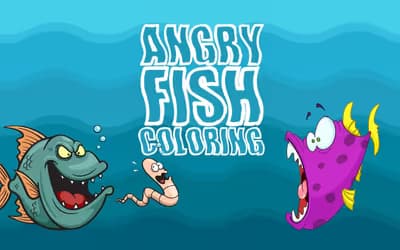 Angry Fish Coloring logo