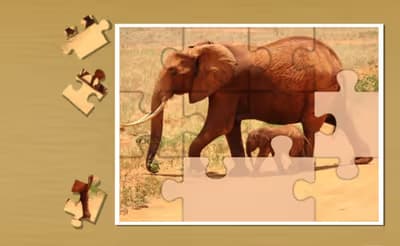 Animals Jigsaw Puzzle Elephants logo