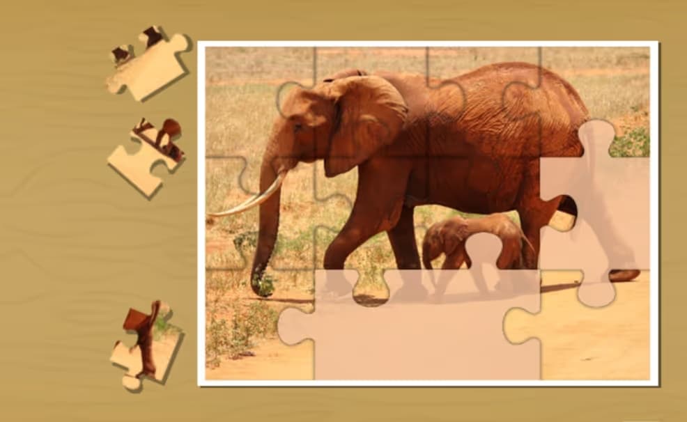 Animals Jigsaw Puzzle Elephants logo