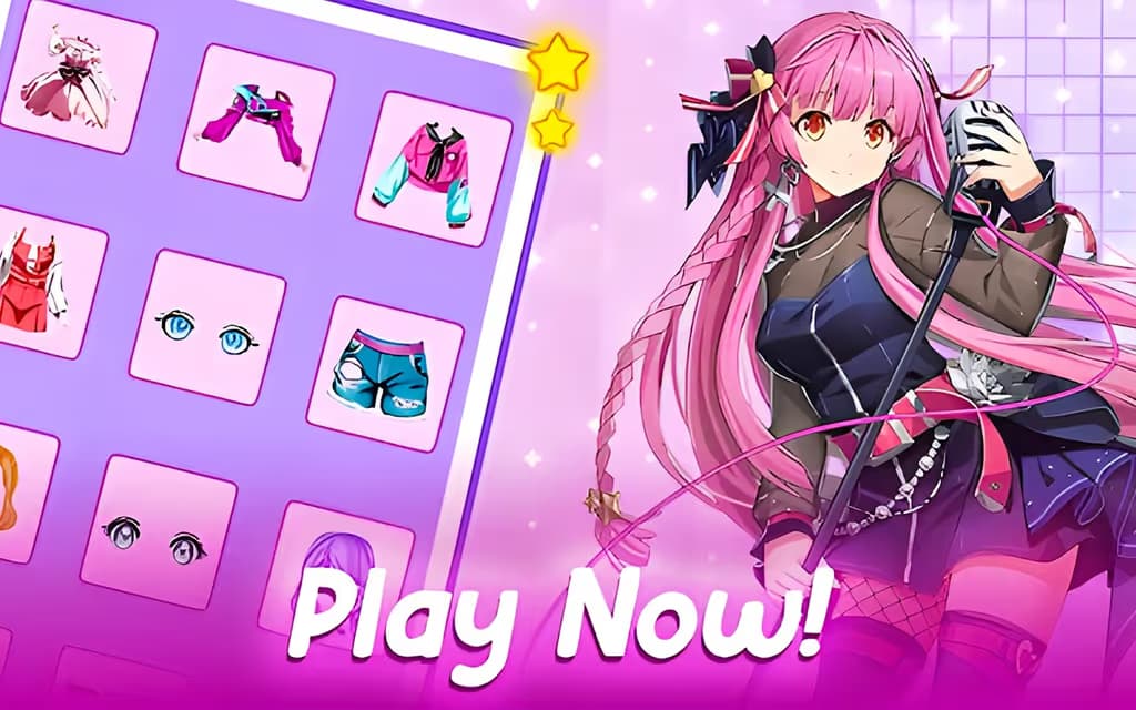 Anime Dress Up Moe Girl Games logo