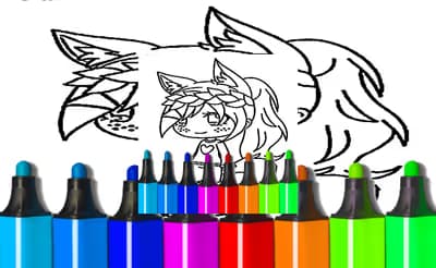Anime Wolf Girl Coloring Pages logo