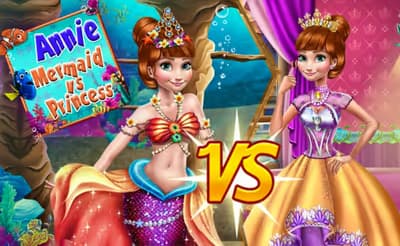 Annie Mermaid Vs Princess logo