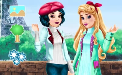 Aurora and Snow White Winter Fashion logo