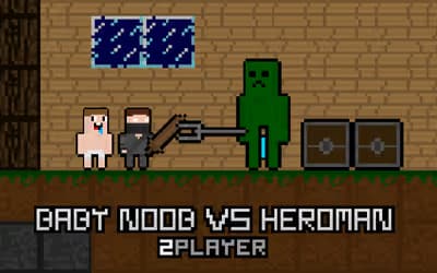 Baby Noob vs Heroman 2 Player logo