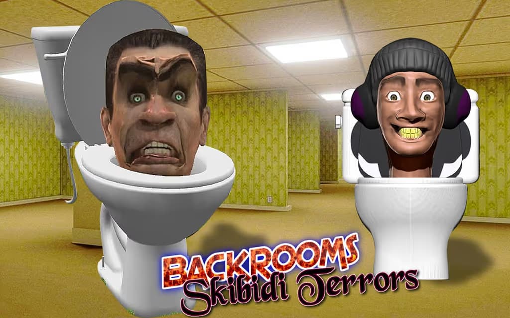 Backrooms Skibidi Toilet Terrors  Huggy Wuggy logo