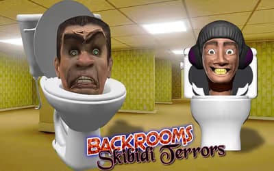 Backrooms Skibidi Toilet Terrors  Huggy Wuggy logo