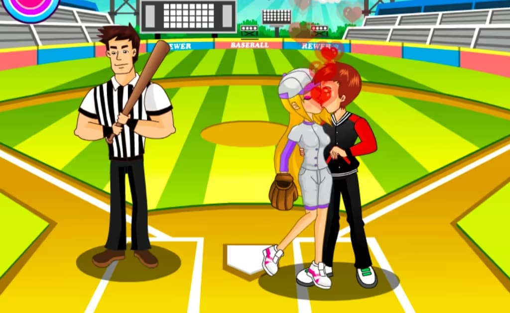 Baseball Kissing logo