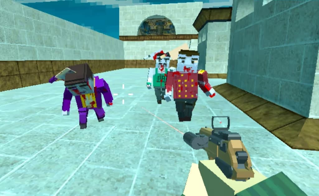 Blocky Shooting Arena 3D Pixel Combat logo