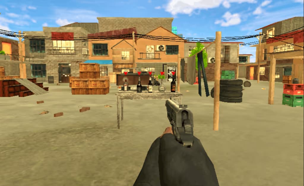 Bottle Target Shooting 3D logo