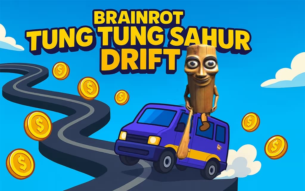Brainrot tung Tung Sahur Drift logo
