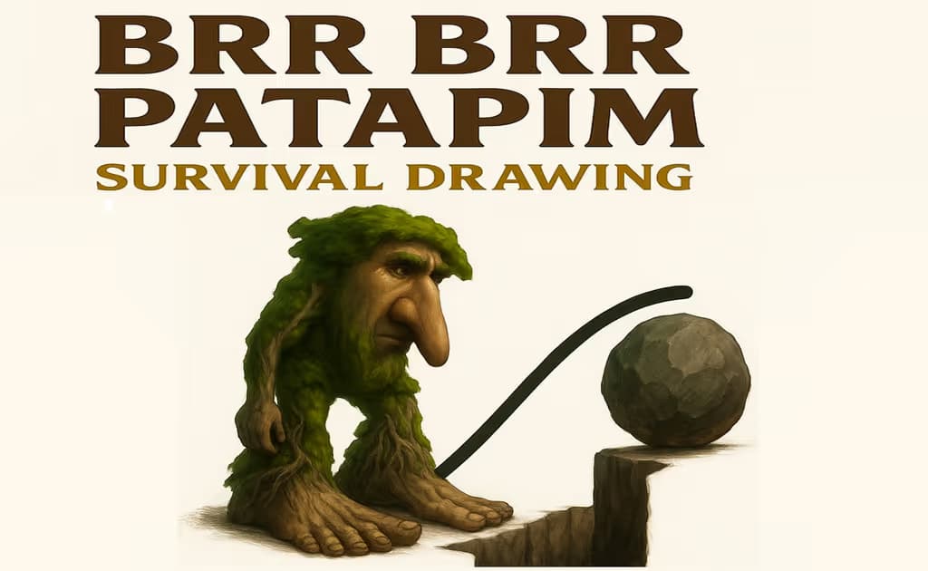 Brr Brr Patapim Survival Drawing logo