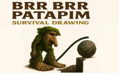 Brr Brr Patapim Survival Drawing logo
