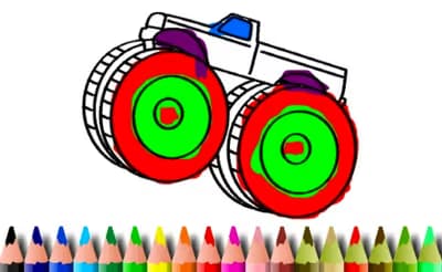 BTS Monster Truck Coloring logo