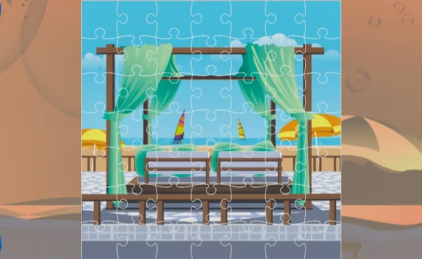 Cabana Beach Jigsaw logo