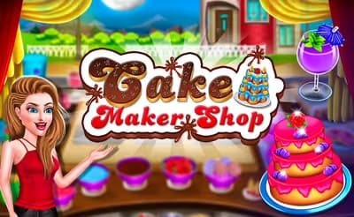 Cake Shop Cafe Pastries & Waffles cooking Game logo