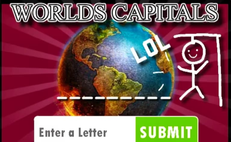 Capitals Cities Hangman logo