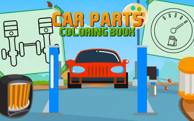 Car Parts Coloring Book logo