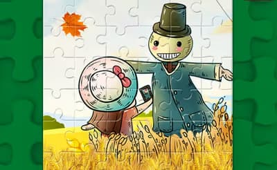 Cartoon Autumn Puzzle logo