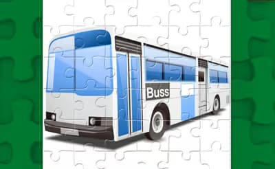 Cartoon Bus Puzzle logo