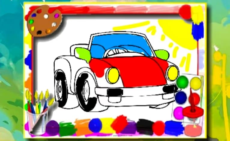 Cartoon Cars Coloring Book logo