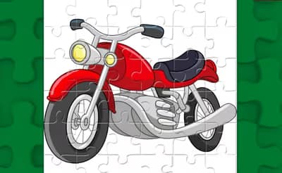 Cartoon Motorcycles Puzzle logo