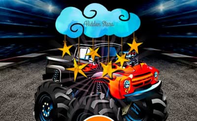 Cartoon Trucks Hidden Stars logo