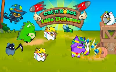 Cat'n'Robot Idle Defense logo
