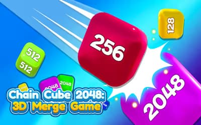 Chain Cube 2048 3D Merge Game logo