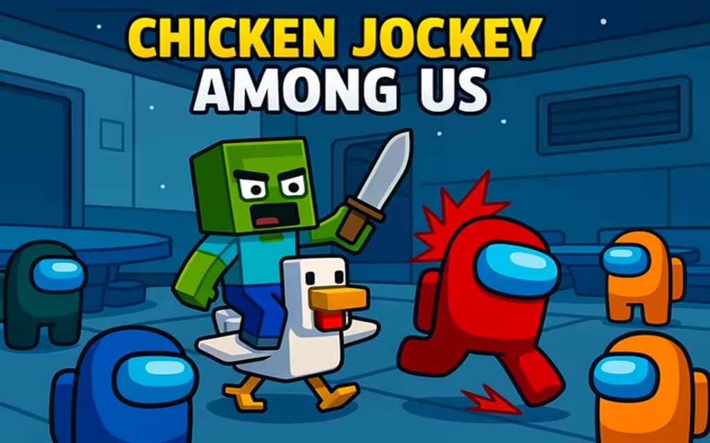Chicken Jockey Among Us logo