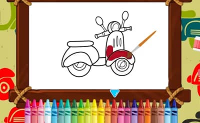 City Scooter Ride Coloring logo