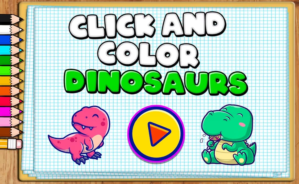Click and Color Dinosaurs logo