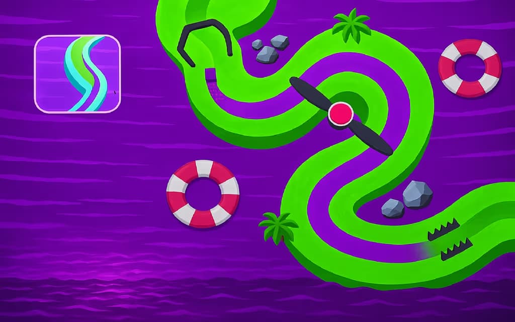 Color Path Line 3D Draw and Roll Puzzle Runner logo