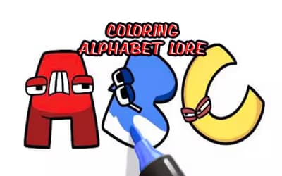 Coloring Alphabet Lore logo
