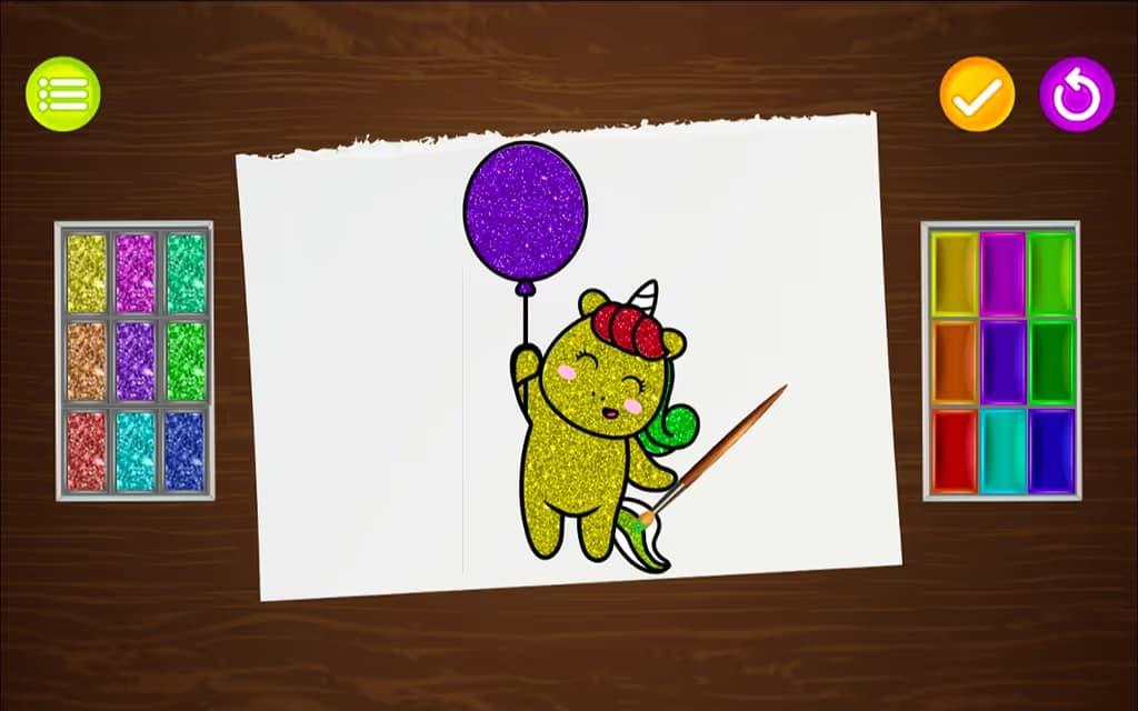 Coloring Book Glittered Unicorns logo
