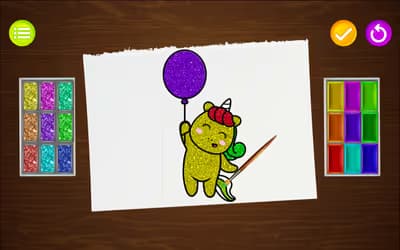 Coloring Book Glittered Unicorns logo