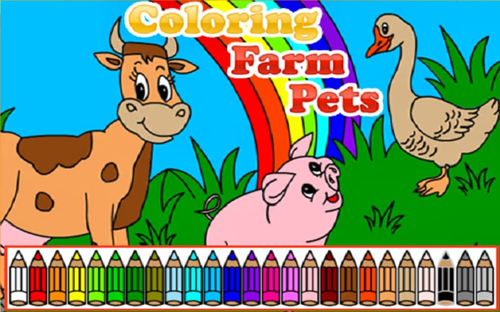 Coloring Farm Pets logo