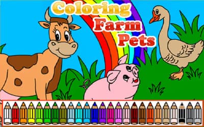 Coloring Farm Pets logo