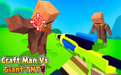 Craft Man Vs Giant TNT logo