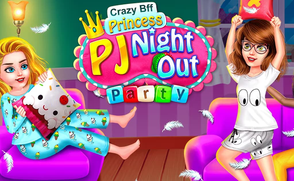 Crazy BFF Princess PJ Night Out Party logo