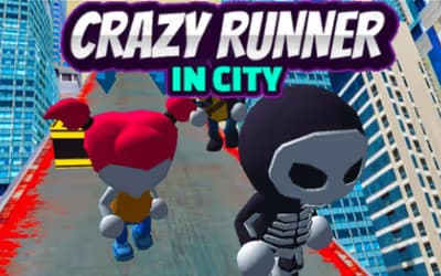 Crazy Runner in City logo