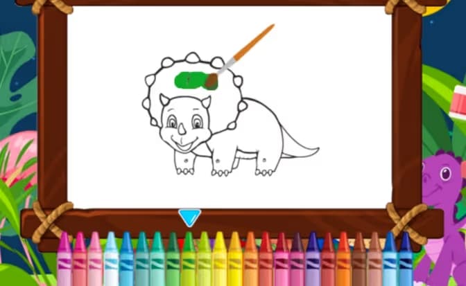 Cute Dinosaurs Coloring logo