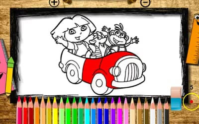 Cute Girl Coloring Book logo