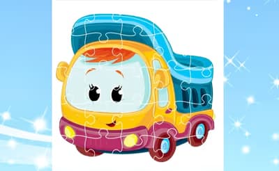 Cute Kids Trucks Jigsaw logo