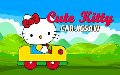Cute Kitty Car Jigsaw logo